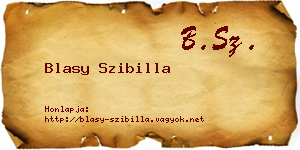Blasy Szibilla névjegykártya